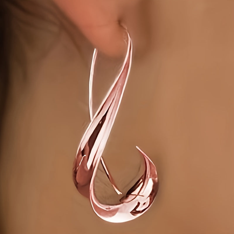 A Pair Of Brand New Retro Style Hook Earrings with Unique Irregular Design, Hypoallergenic, Suitable for Bohemian Style, Travel Souvenirs And Ladies' Gifts, Birthday, Christmas, Halloween, Valentine's Day Gifts