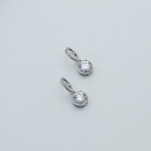925 Silver Fashionable Elegant 1ct Moissanite Pendant Earrings are the best gift for women on anniversary, birthday, engagement, commitment, Valentine's Day, Christmas or wedding celebration, gift box