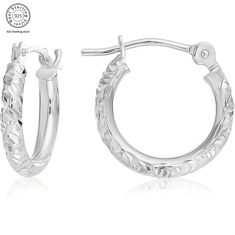 925 Silver Golden Ear Earrings Round Earrings, Men, Women, Fashion Exquisite Elegant Luxury, Daily Wear, Suitable for Parties, Daily Gifts for Wives, Girlfriends, Various Festivals, Halloween, Birthday, Anniversary Gifts, Giving Exquisite Gift Boxes