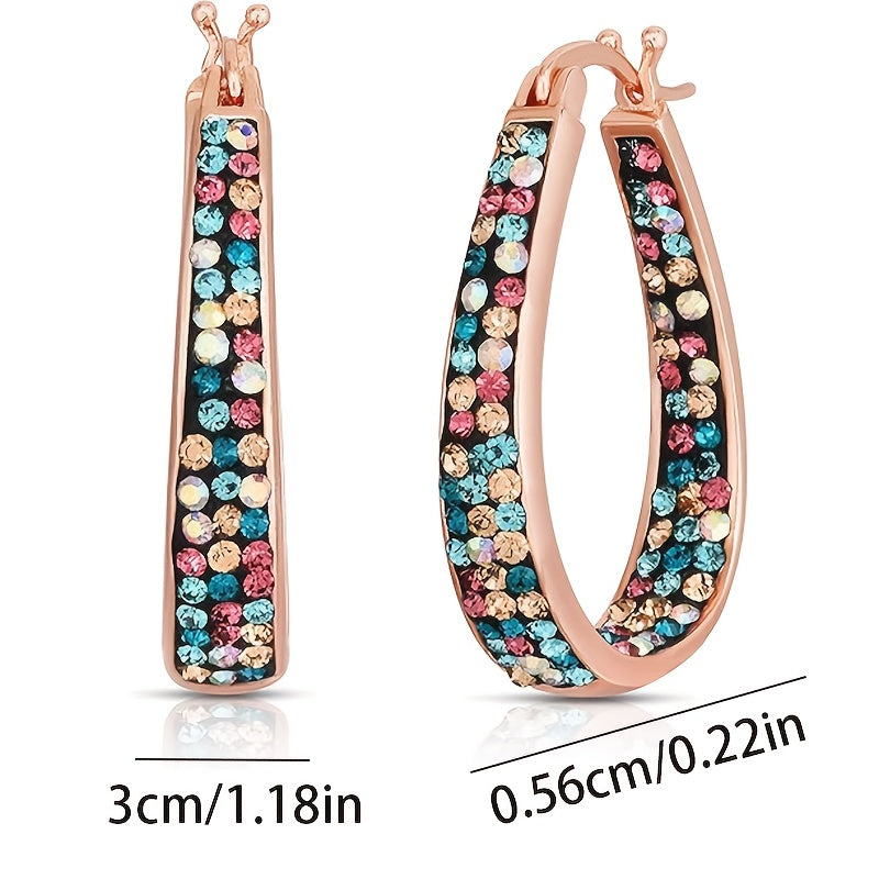 925 Silver Women'S Fashion Hoop Earrings, Simple and Elegant with Sparkling, Suitable for Gifting, Valentine'S Day, Birthday, Exquisite Gift Box