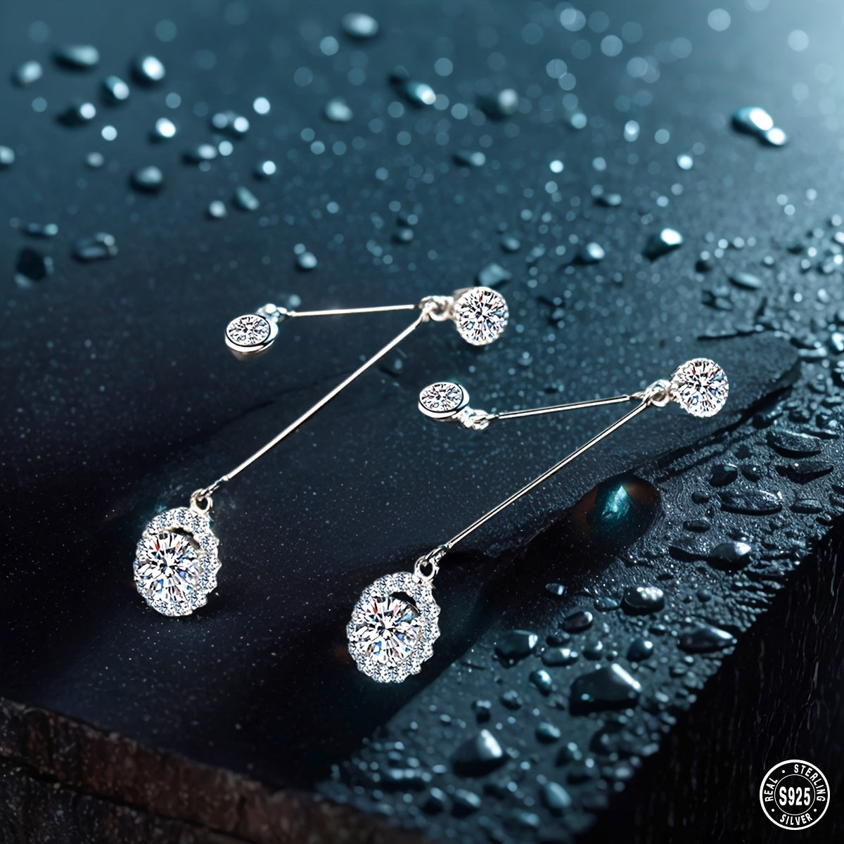 925 Sterling Silver Moissanite Earrings Unique And Elegant Fashionable And Versatile