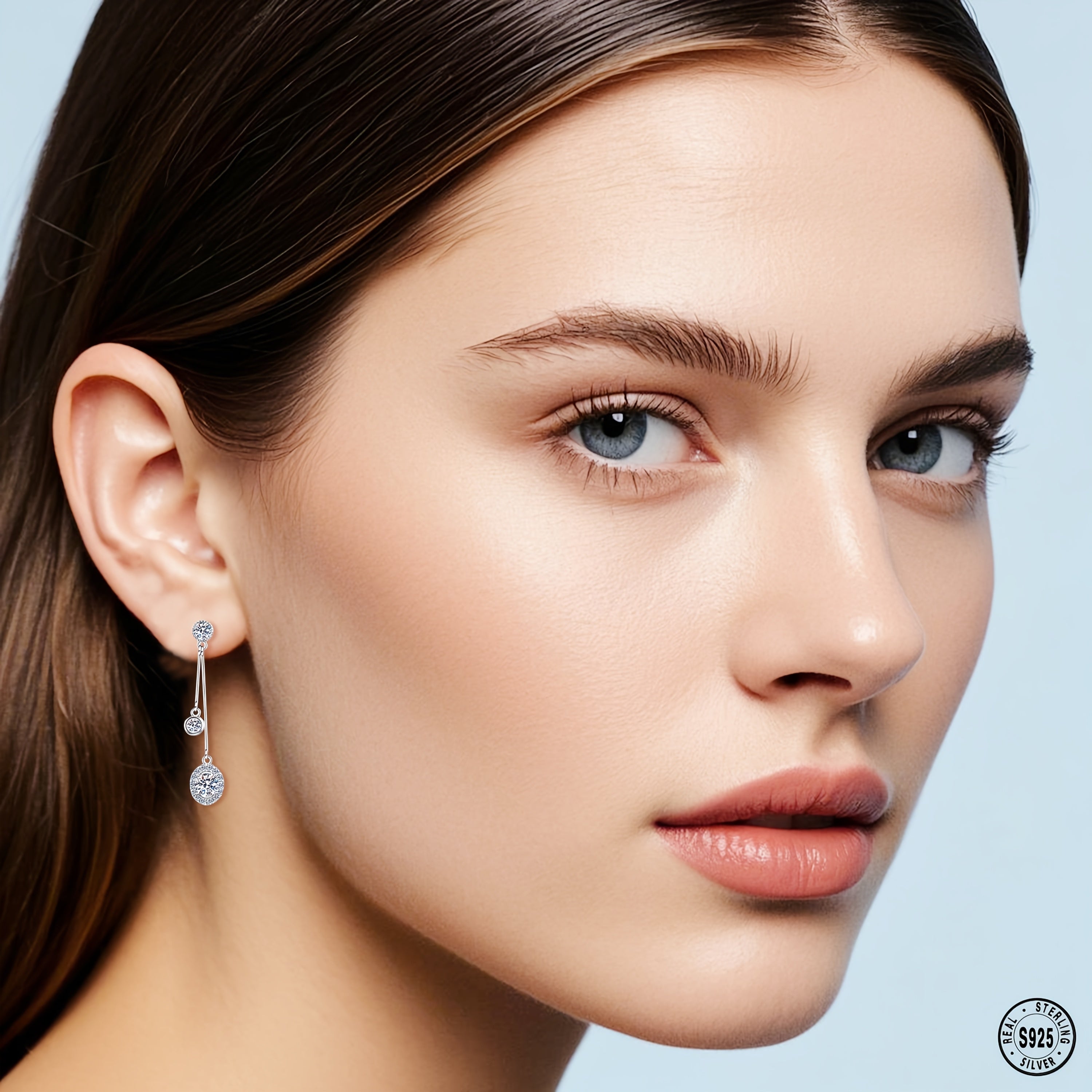 925 Sterling Silver Moissanite Earrings Unique And Elegant Fashionable And Versatile
