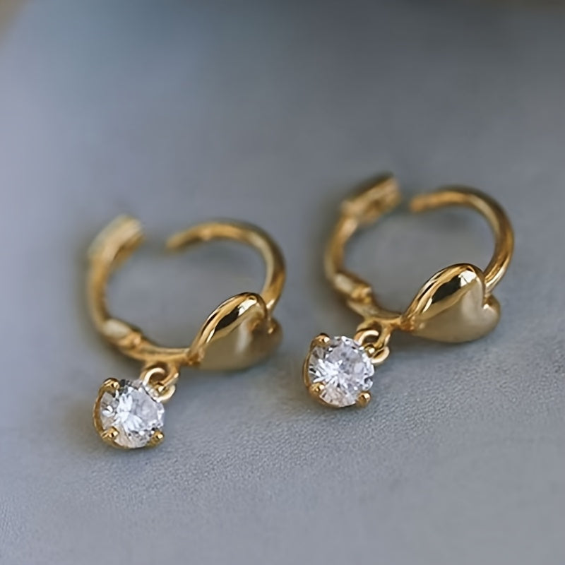 Pair of Vintage Small and Exquisite Love Ear Buckle Ear Bone Clip Earrings Low Allergy 925 Silver 1.4g