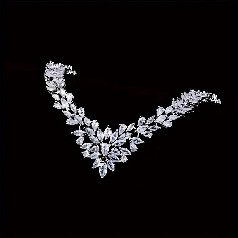 925 Sterling Silver Moissanite Necklace & Earrings - Luxurious Vintage Boho Style, Ideal Gift for Girlfriend, Mother'S Day, Birthday, Wedding | Gift Box Included, Daily Wear Jewelry|Vintage Boho Style|Durable Jewelry