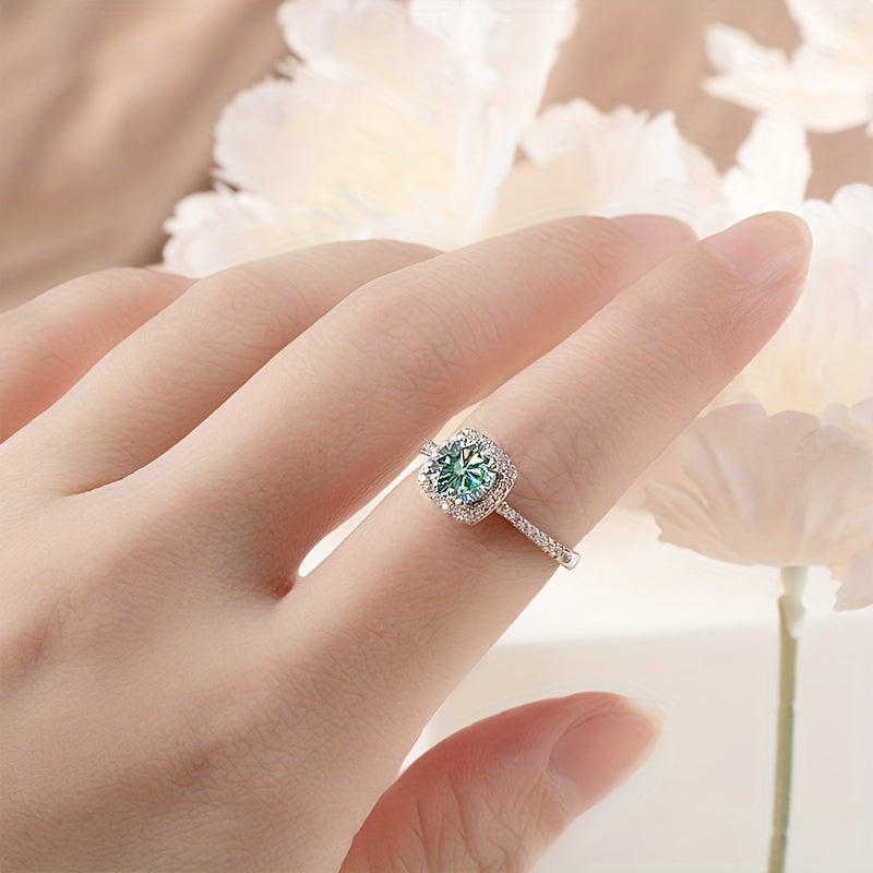 Moissanite Jewelry Set Earrings Necklace Plus Ring Each Inlaid 1ct Moissanite 925 Sterling Silver Jewelry High Quality Gift For Your Lover She Deserves It