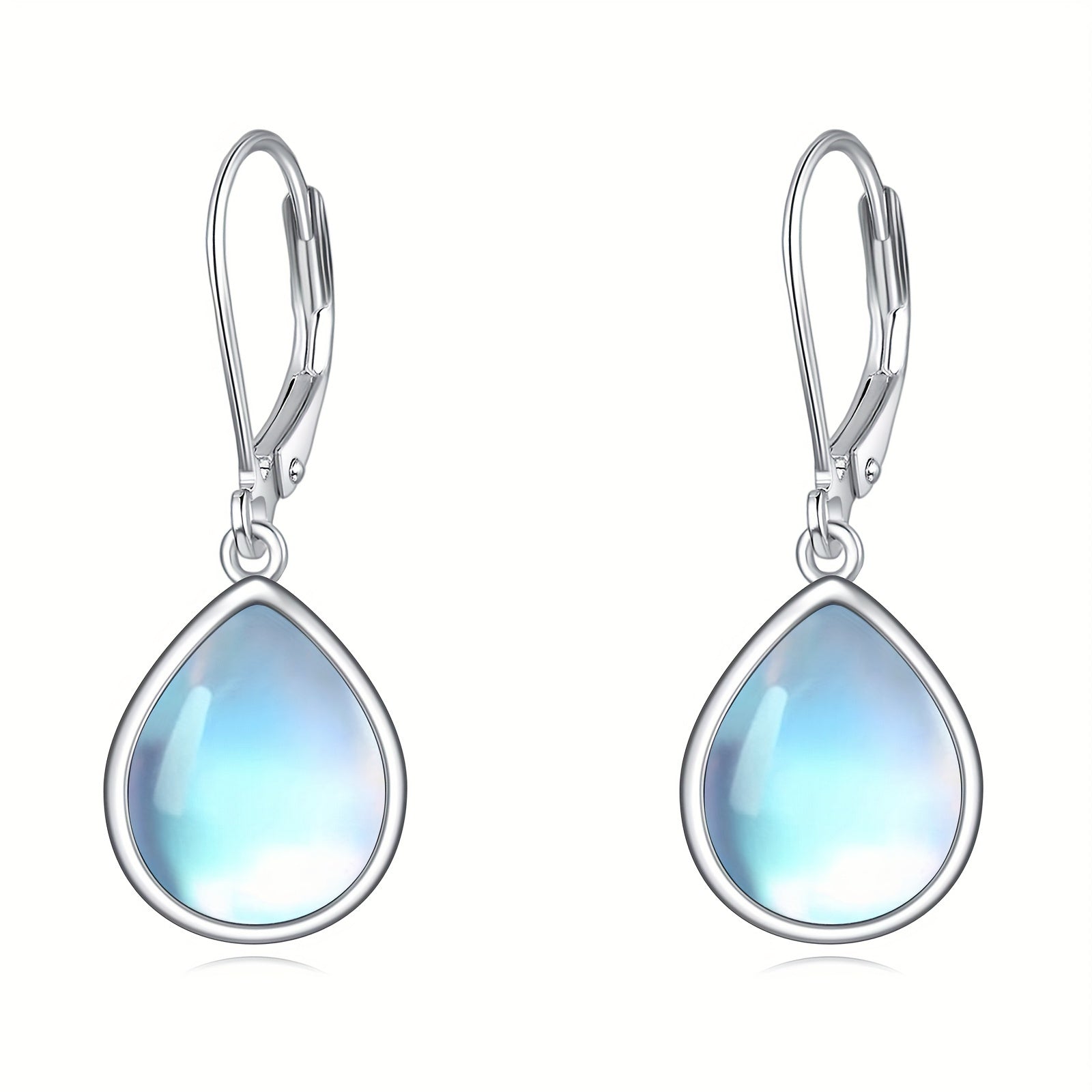 Moonstone Earrings For Women Sterling Silver Moonstone Leverback Earrings Moonstone Jewelry